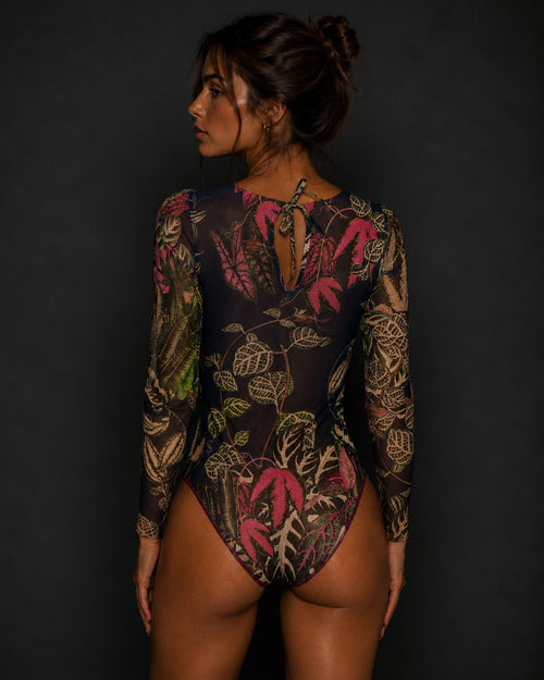 Botanicum One-Piece Swimsuit with Sleeves