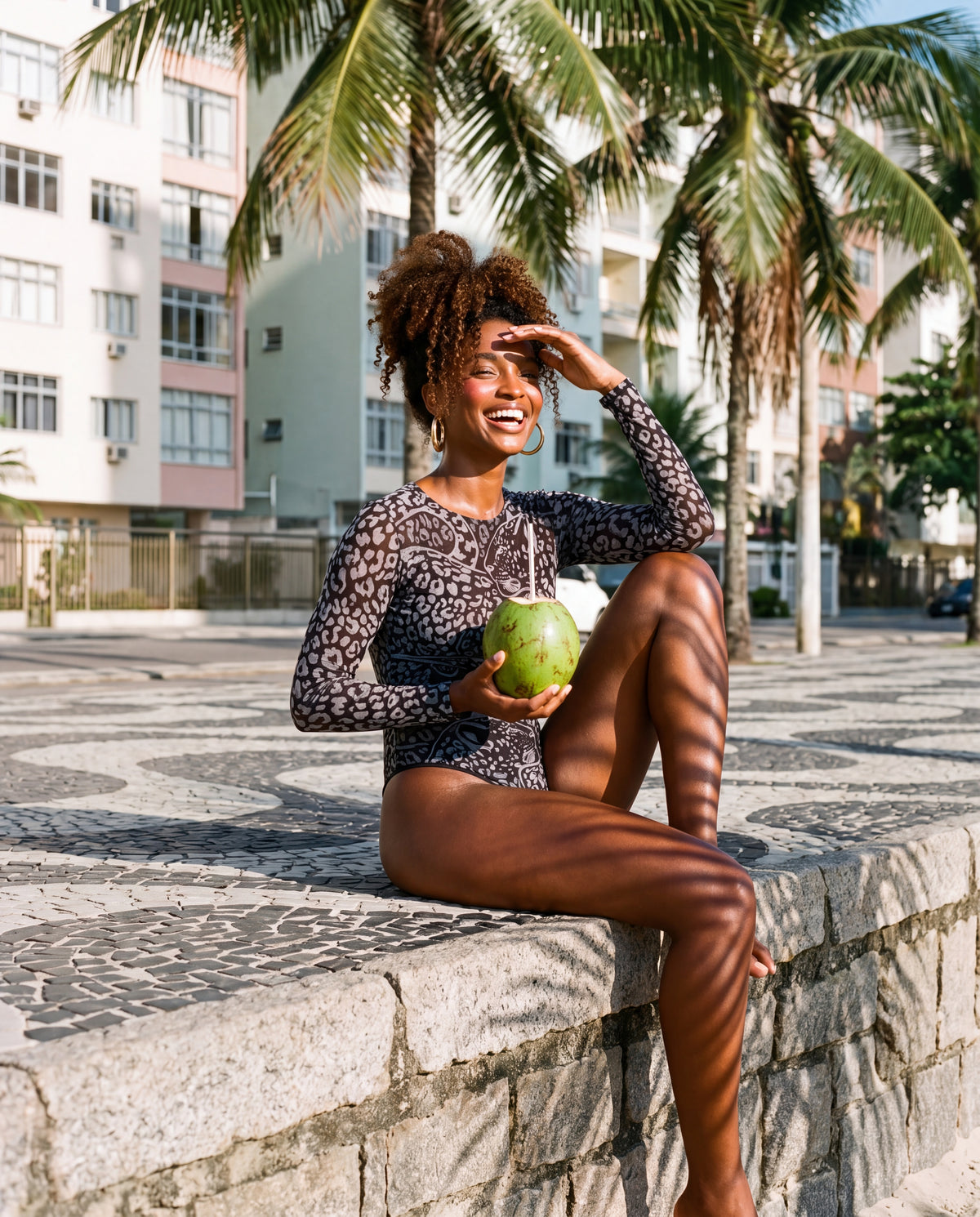 Copacabana, coconut in hand. Meow.